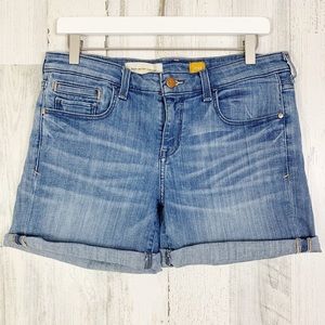 Anthropologie Pilcro and the Letterpress Stet Cuffed Light Wash Denim Shorts